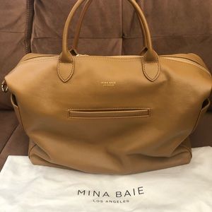Mina Baie - Leather Emmy Midi in Tan